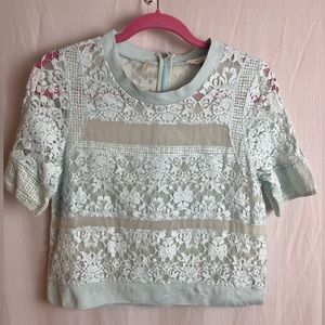 Rebecca Taylor lace and sheer blouse size 4